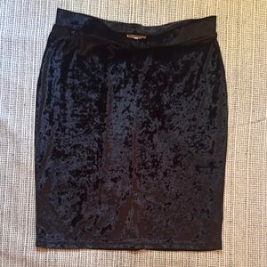 Btween Black Velvet Pencil Skirt Cocktail